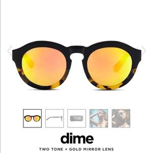 Dime - Two tone + gold mirror- non polarized